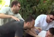 Βεζένκοφ, Μιλουτίνοφ και Παπανικολάου έκαναν «ντου» στον Λαρεντζάκη την ώρα που έδινε συνέντευξη Το «ντου» των παικτών του Ολυμπιακού στον Λαρεντζάκη