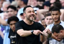 Ο Ντε Τσέρμπι πανηγυρίζει την παραμονή της Τότεναμ