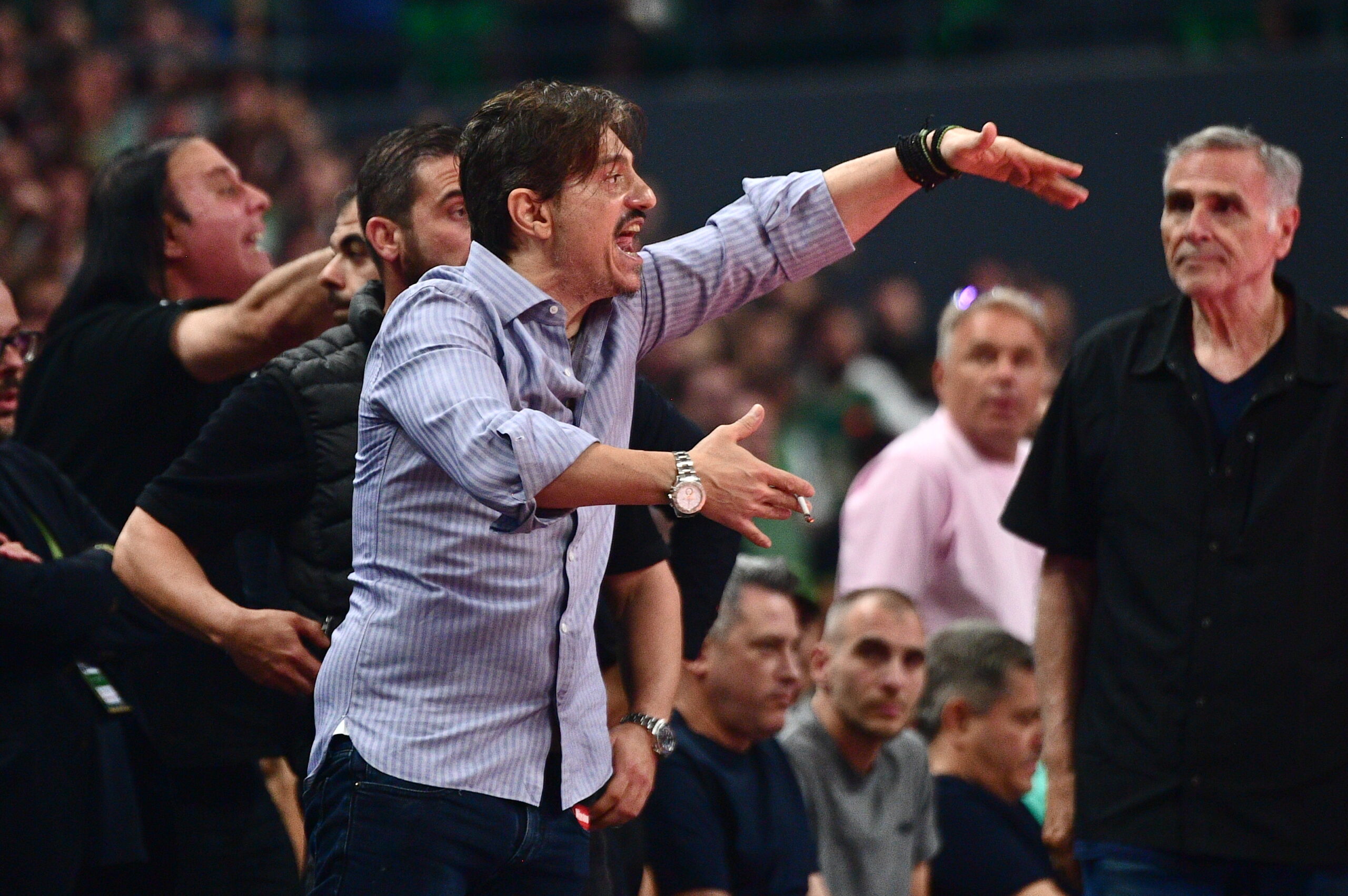 Ο Δημήτρης Γιαννακόπουλος στο Telekom Center  (ΔΗΜΗΤΡΗΣ ΜΠΙΡΝΤΑΧΑΣ / EUROKINISSI)