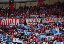 Παναθηναϊκός: Γέμισε ελληνικές σημαίες η κερκίδα στο ΣΕΦ ΣΕΦ